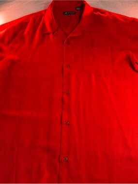 Montique Men's Button-Down Shirt in Red - 2XL